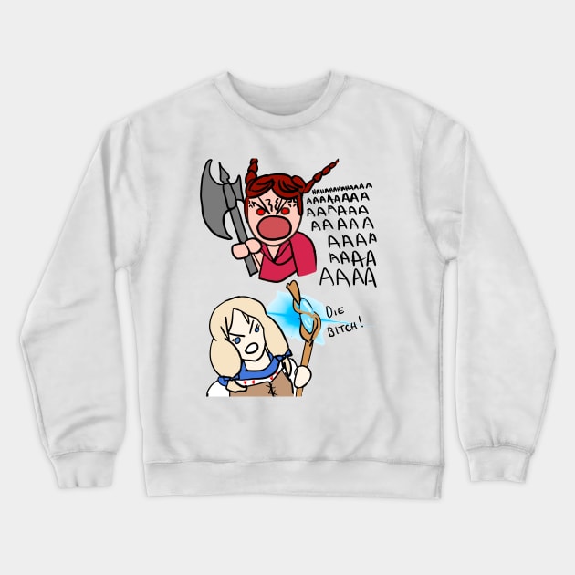 Hazeal versus Kelara Crewneck Sweatshirt by DorkTales